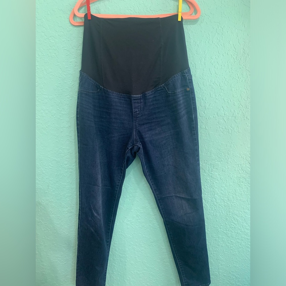 Women's Isabel Blue Maternity Jeans skinny baby 12